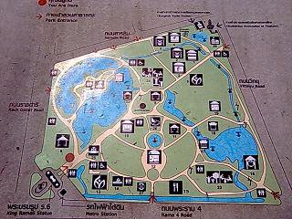 ルンピニ公園の地図